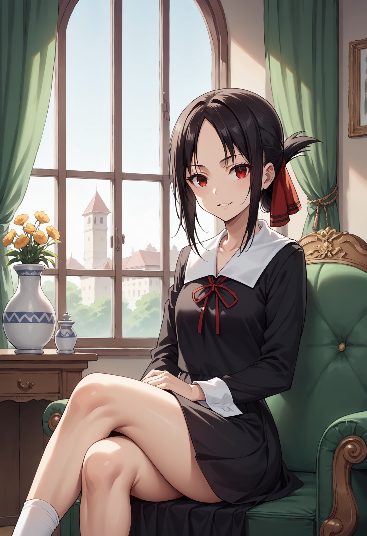 (kaguya-sama) shinomiya kaguya - default - mansion - crossed legs_00183_1.png